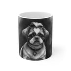Shih Tzu Charcoal Portrait Ceramic Mug 11oz | Premium Dog Art | Tritan
