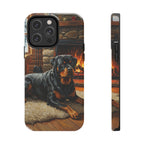 Acrylic Rottweiler - Winter Hearth | Tough Phone Case