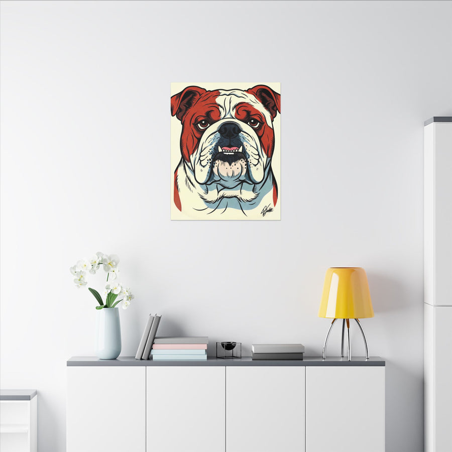 Comic Book English Bulldog Canvas — Bold Dog Wall Art
