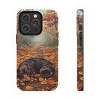 Acrylic Dachshund - Autumn Woods | Tough Phone Case