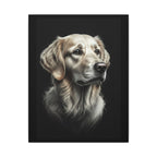 Golden Retriever Stained Glass Canvas Wall Art, Dog Lover Gift, Pet Portrait Print, Golden Retriever Art, Home Decor