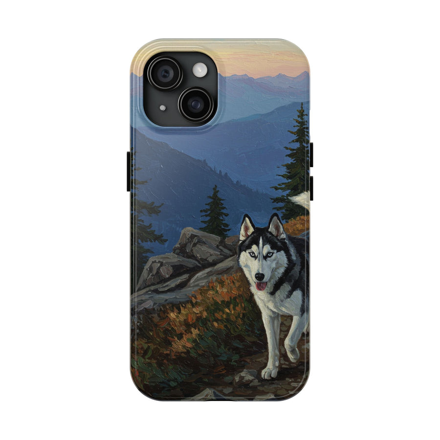 Acrylic Siberian Husky - Mountain Overlook | Tough Phone Case