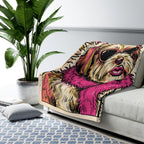 Havanese Comic Pop Art Throw Blanket | Premium Dog Art | Tritan