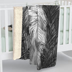 Pomeranian Charcoal Portrait Sherpa Fleece Blanket | Dog Lover Gift