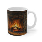 Acrylic Border Collie - Winter Hearth | Ceramic Mug 11oz