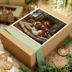 Acrylic Cavalier King Charles Spaniel - Winter Hearth | Kiss-Cut Stickers