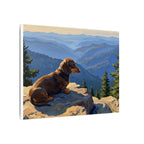 Dachshund Stretched Canvas Wall Art, Acrylic Painting Dog Print, Pet Portrait Gift for Dog Lovers, Modern Animal Home Decor
