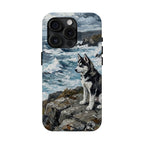 Siberian Husky Acrylic Gallery Print Coastal Cliffside Phone Case | Premium Dog Prints | Tritan — view 6 of 28