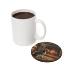 Acrylic Beagle - Winter Hearth | Cork Back Coaster