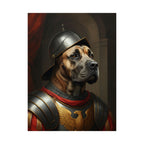 Cane Corso Medieval Knight Portrait Matte Poster, Regal Dog Art Print, Cane Corso Lover Gift, Wall Art