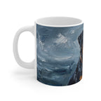 Acrylic Painting Rottweiler - Coastal Cliffside | Ceramic Mug 11oz