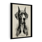 Great Dane Charcoal Portrait Canvas Print | Dog Wall Art | Pet Lover Gift | Home Decor