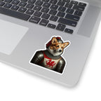Corgi Medieval Knight Portrait Sticker, Dog Portrait Vinyl Decal, Kiss-Cut Sticker, Corgi Lover Gift