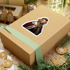 Golden Retriever Kings & Queens Royal Portrait Sticker, Dog Portrait Vinyl Decal, Kiss-Cut Sticker, Golden Retriever Lover Gift