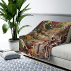 German Shorthaired Pointer Acrylic Painting Sherpa Fleece Blanket — view 8