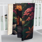 Dachshund Low Poly Forest Sherpa Fleece Blanket | Dog Lover Gift