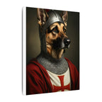 German Shepherd Medieval Knight Portrait Canvas Wall Art, Regal Dog Painting, German Shepherd Lover Gift, Stretched Canvas