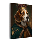 Beagle Kings & Queens Royal Portrait Canvas Wall Art, Regal Dog Painting, Beagle Lover Gift, Stretched Canvas