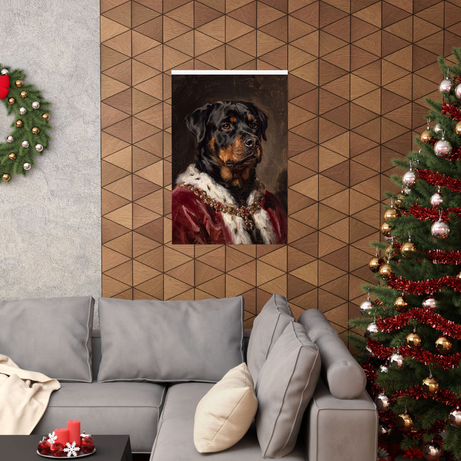 Rottweiler Kings & Queens Royal Portrait Matte Poster, Regal Dog Art Print, Rottweiler Lover Gift, Wall Art