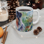 Australian Shepherd Watercolor Ceramic Coffee Mug 11oz, Soft Dog Painting, Australian Shepherd Lover Gift