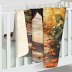 Rottweiler Watercolor Autumn Path Throw Blanket | Premium Dog Prints | Tritan — view 6 of 9