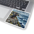 Rottweiler Acrylic Gallery Print Coastal Cliffside Kiss-Cut Stickers | Premium Dog Prints | Tritan — view 7 of 12