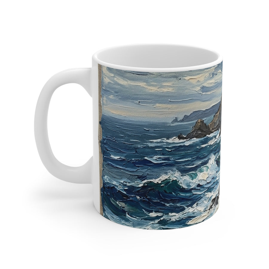 Poodle Acrylic Gallery Print Coastal Cliffside Coffee Mug | Premium Dog Prints | Tritan — secondary view