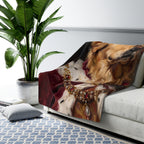 Golden Retriever Kings & Queens Royal Portrait Regal Throw Blanket | Premium Dog Art | Tritan