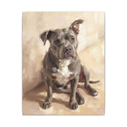 Blue Staffy — Painted Portrait Canvas