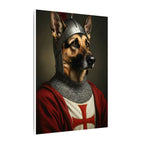 German Shepherd Medieval Knight Portrait Canvas Wall Art, Regal Dog Painting, German Shepherd Lover Gift, Stretched Canvas