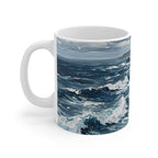 Acrylic Gallery Print Siberian Husky - Coastal Cliffside | Ceramic Mug 11oz — secondary view