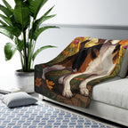 Beagle Low Poly Prairie Sherpa Fleece Blanket | Dog Lover Gift