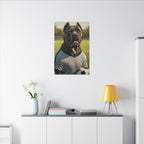 Cane Corso Oil Painting Soccer Portrait Canvas Wall Art | Dog Lover Gift | Athletic Pet Decor