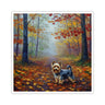 Acrylic Yorkshire Terrier - Autumn Woods | Kiss-Cut Stickers