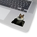 German Shepherd Renaissance Royal Portrait Sticker, Dog Portrait Vinyl Decal, Kiss-Cut Sticker, German Shepherd Lover Gift