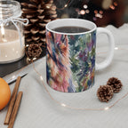 German Shepherd Watercolor Ceramic Coffee Mug 11oz, Soft Dog Painting, German Shepherd Lover Gift