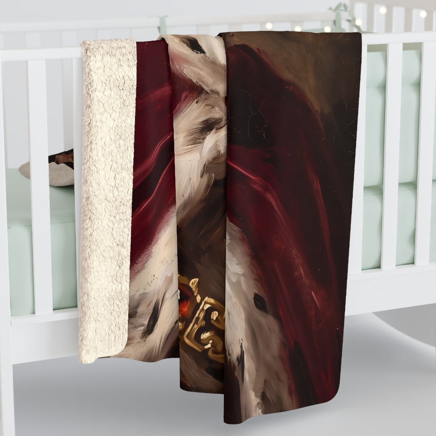 Labrador Retriever Kings & Queens Royal Portrait Regal Throw Blanket | Premium Dog Art | Tritan