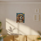 Cavalier King Charles Spaniel Post-Impressionist Oil Painting Canvas Wall Art | Cavalier Gift | Dog Decor