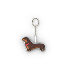 Pop Art Dachshund Plush Keychain | Tritan