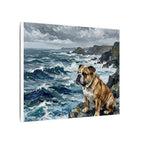 English Bulldog Canvas Wall Art Print | Dog Lover Gift | Pet Portrait | Modern Acrylic Painting Decor