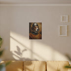 Beagle Medieval Knight Portrait Canvas Wall Art, Regal Dog Painting, Beagle Lover Gift, Stretched Canvas
