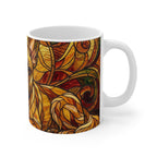 French Bulldog Stained Glass Warm Jewel Ceramic Mug 11oz | Dog Lover Gift