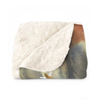 Siberian Husky Watercolor Autumn Path Throw Blanket | Premium Dog Art | Tritan