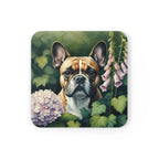 French Bulldog Watercolor Garden Peek Drink Coaster | Premium Dog Prints | Tritan — secondary view