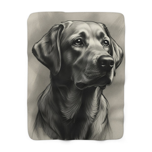 Labrador Retriever Charcoal Portrait Throw Blanket | Premium Dog Prints | Tritan — primary view