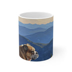 Acrylic English Bulldog - Mountain Overlook | Ceramic Mug 11oz