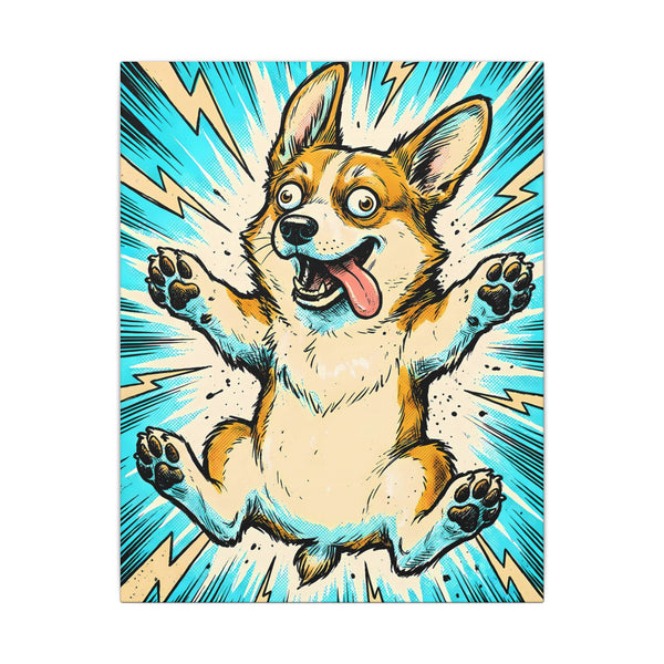 Pop Art Corgi Canvas | Bold Dog Wall Art