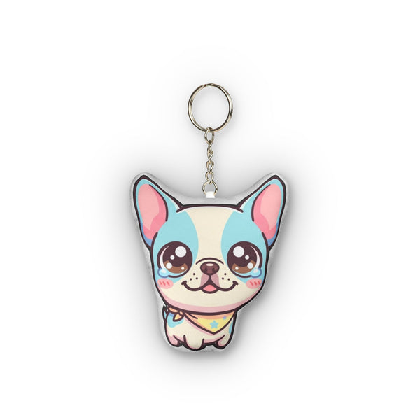 Chibi French Bulldog Plush Keychain | Tritan — Lifestyle View