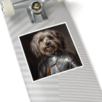 Havanese Medieval Knight Portrait Sticker, Dog Portrait Vinyl Decal, Kiss-Cut Sticker, Havanese Lover Gift