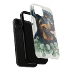 Rottweiler Watercolor Botanical Wreath Phone Case | Premium Dog Prints | Tritan — view 16 of 28